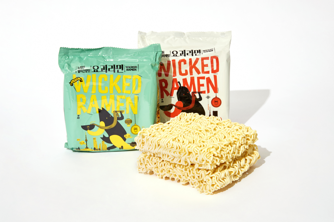 "SEOULMADE X Oktokkiproject collaboration ramen" Noryangjin Anchovy Soy flavor and Itaewon Sesame Maje flavor released