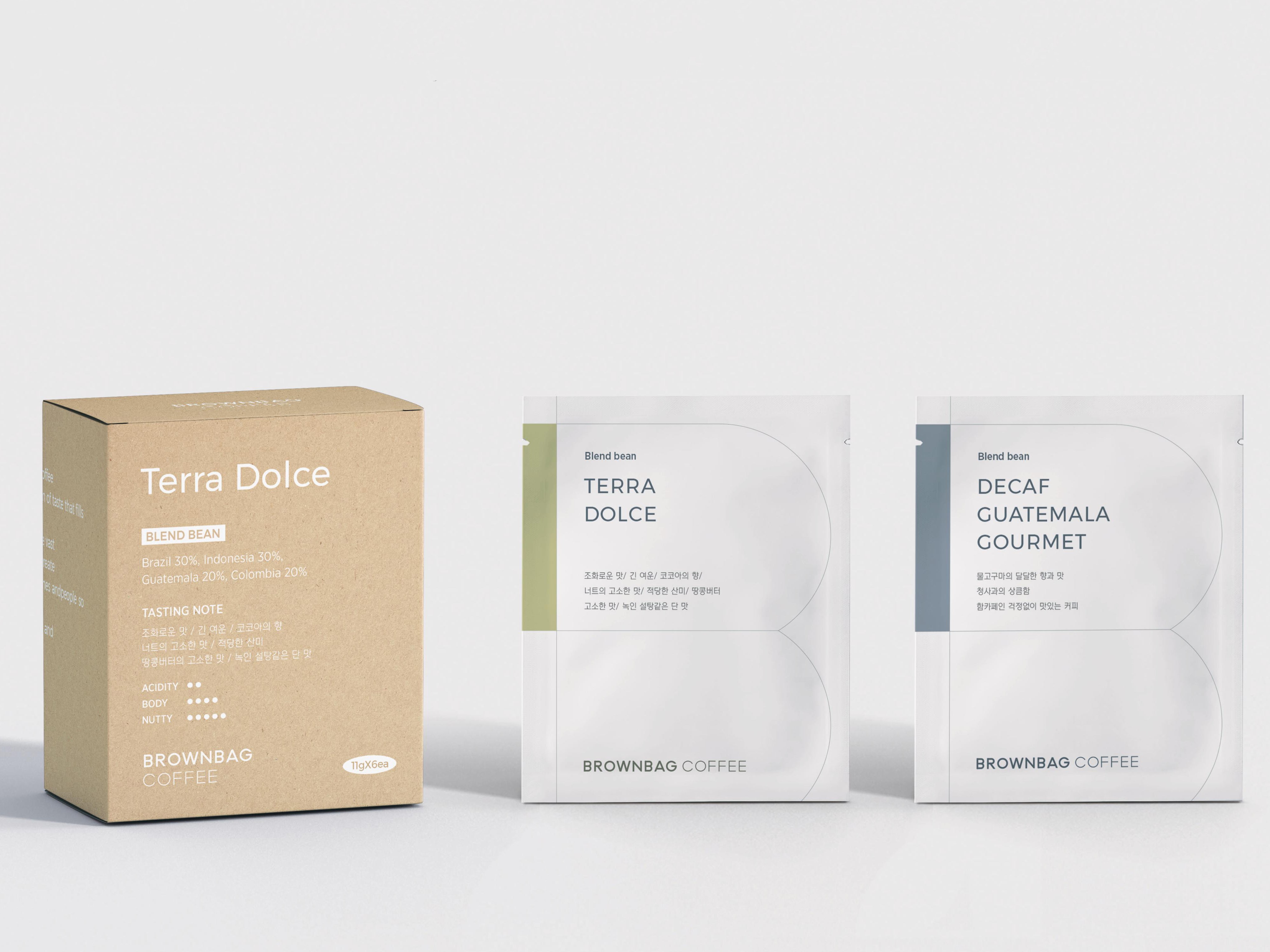 Brown bag coffee and drip bag with Seoul scent released